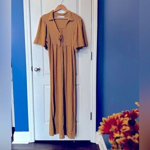 Free People maxi dress, L, sunflower yellow, like new